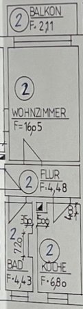 Grundriss 1 Raum Wohnung