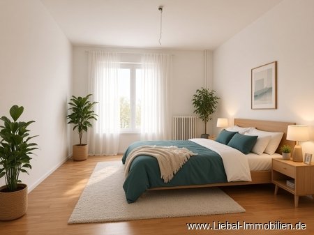 Schlafzimmer – KI-generierte Visualisierung Schlafzimmer – KI-generierte Visualisierung