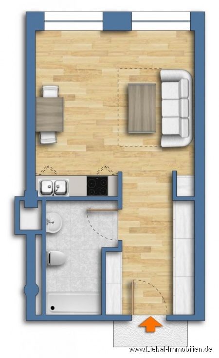 Beispiel 1 Raum Wohnung 1.OG